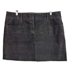 J Crew Skirt Women Size 10 Gray Taupe Vintage Corduroy Mini Preppy Poetcore 00s